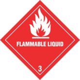 Class 3 Flammable Liquids Sign